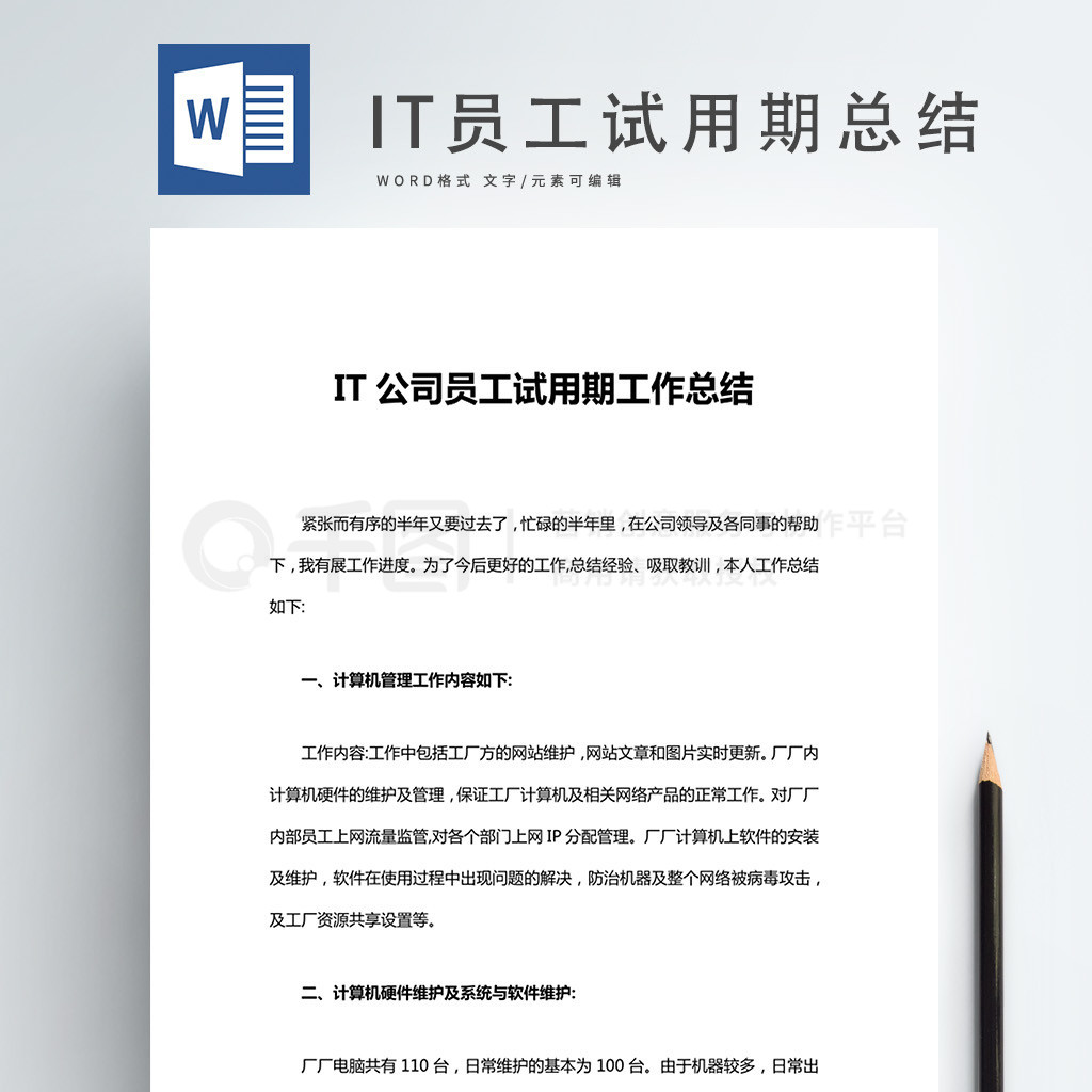 IT员工试用期总结